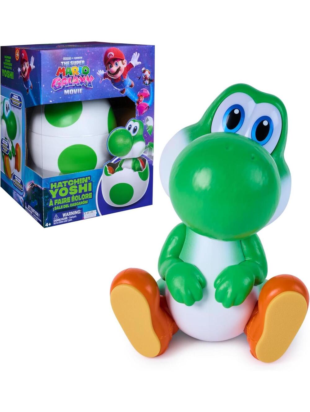 Super Mario Galaxy Movie Hatchin’ Yoshi Interactive Egg and Action Figure